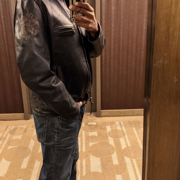 Leather Motorcycle Jacket - Picture 5 of 5